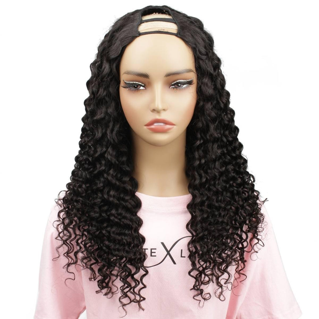 Italian Curl U Part 100% Human Hair Wig - Private Label
