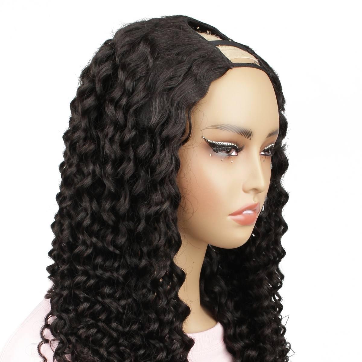 Italian Curl U Part 100% Human Hair Wig – Private Label display picture 3