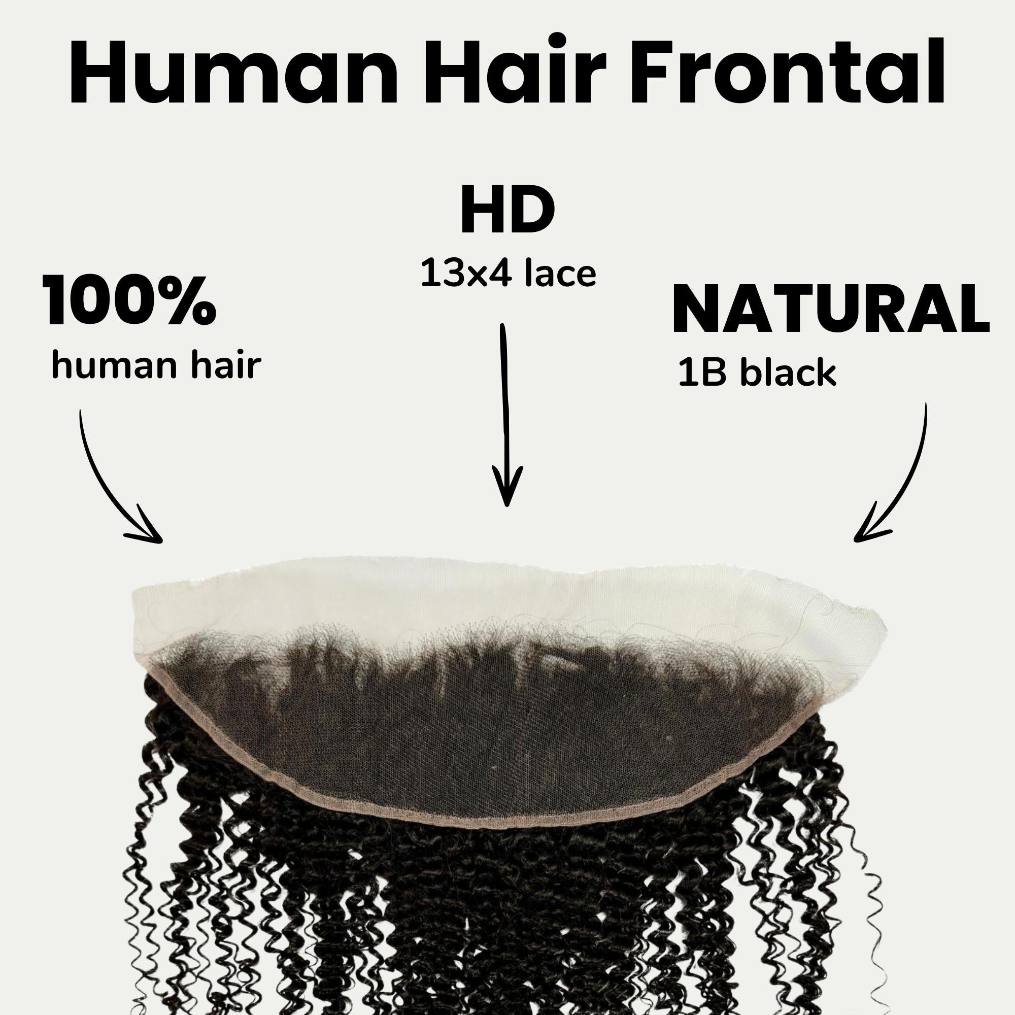 Jerry Curl 13x4 HD Lace Human Hair Frontal - Private Label
