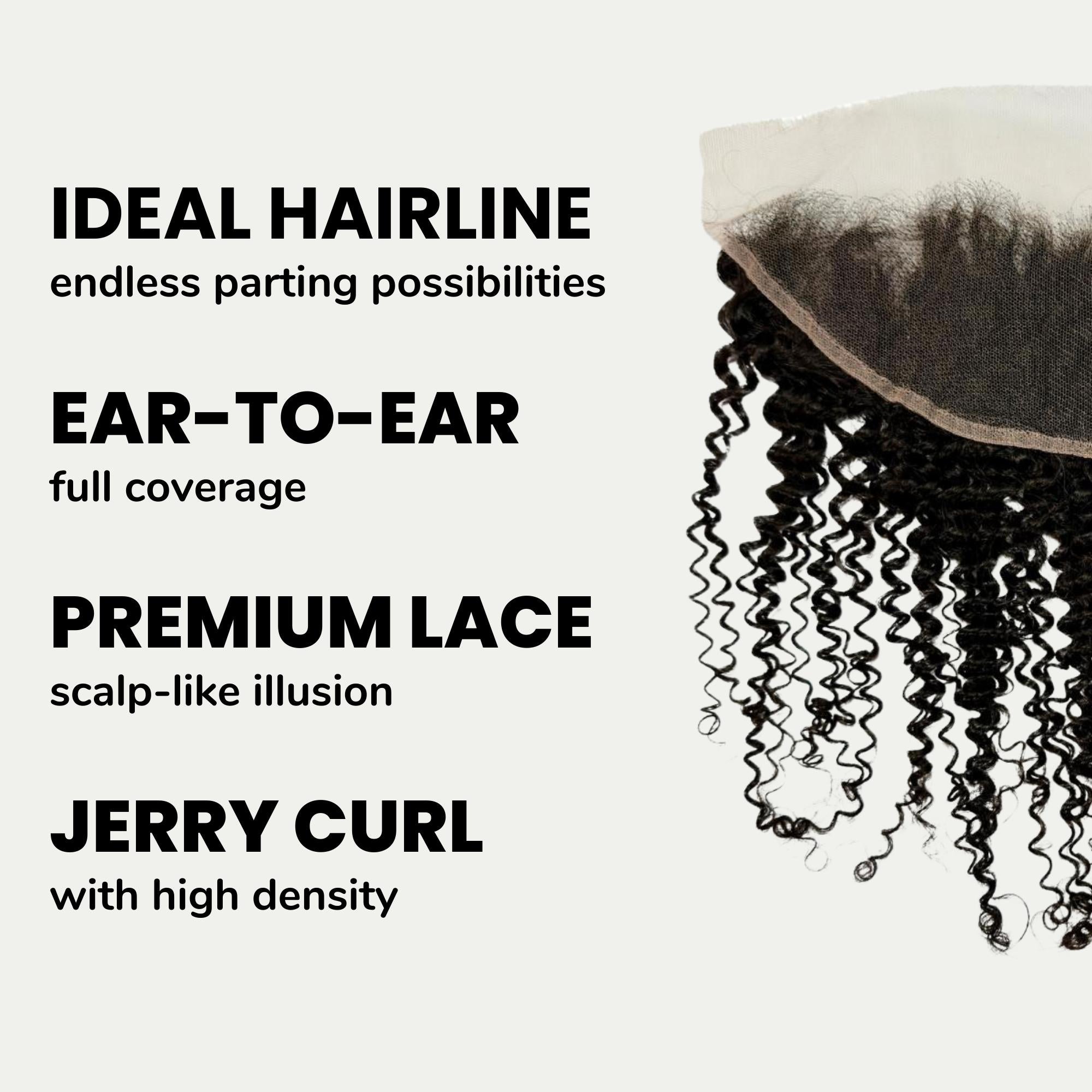 Jerry Curl 13x4 HD Frontal | 100% Human Hair – Private Label