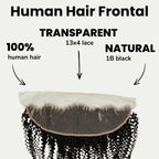 Jerry Curl 13x4 Transparent Lace Human Hair Frontal - Private Label