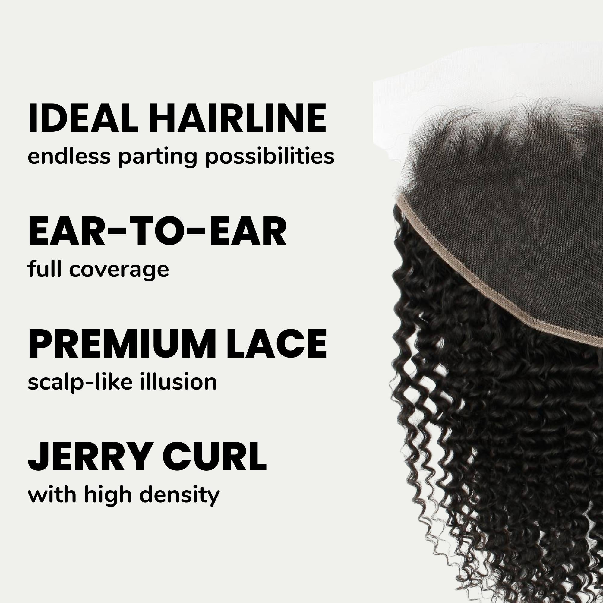 Jerry Curl 13x6 HD Frontal | 100% Human Hair – Private Label
