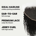 Jerry Curl 13x6 HD Lace Human Hair Frontal - Private Label