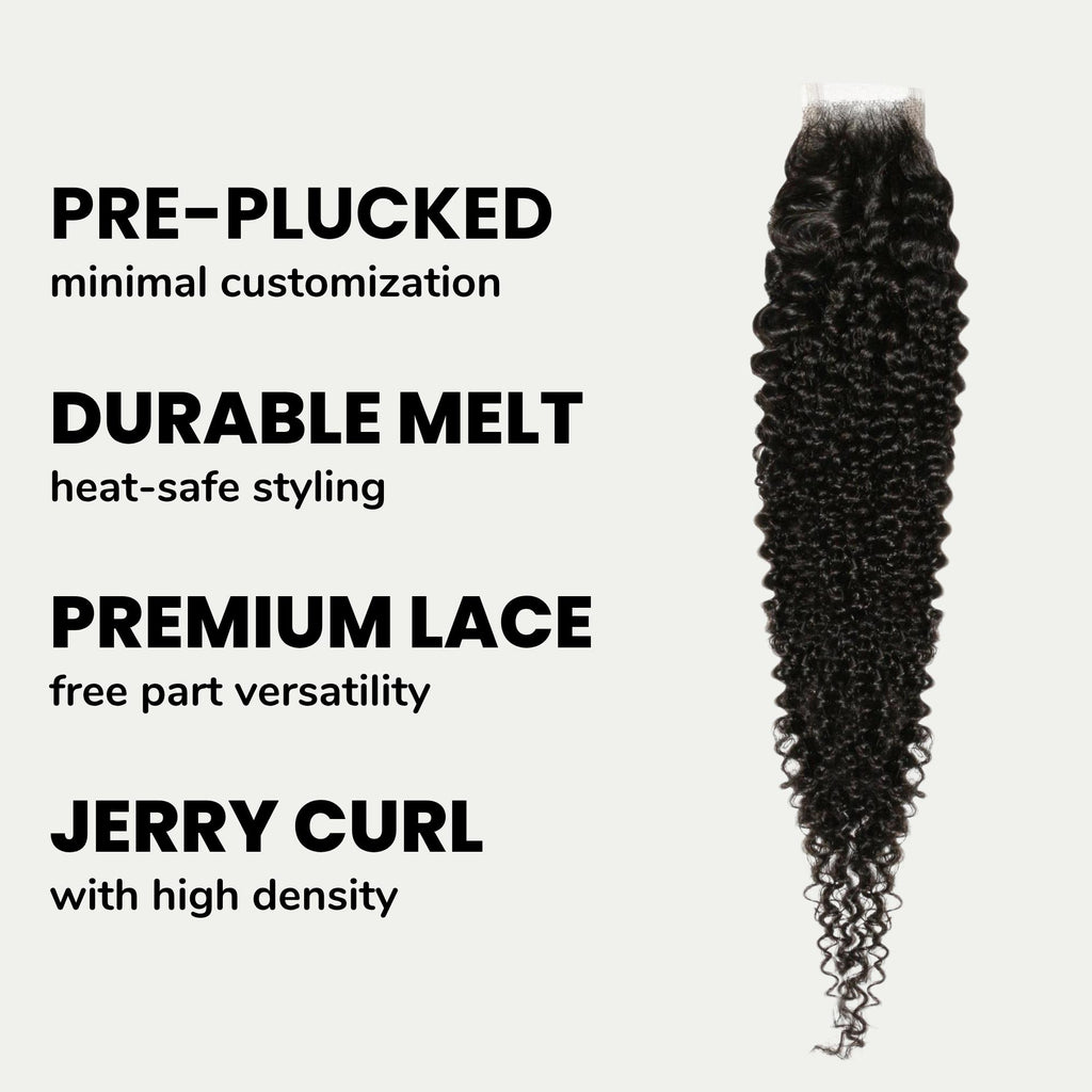 Jerry Curl 2x6 HD Lace 100% Human Hair Closure - Private Label