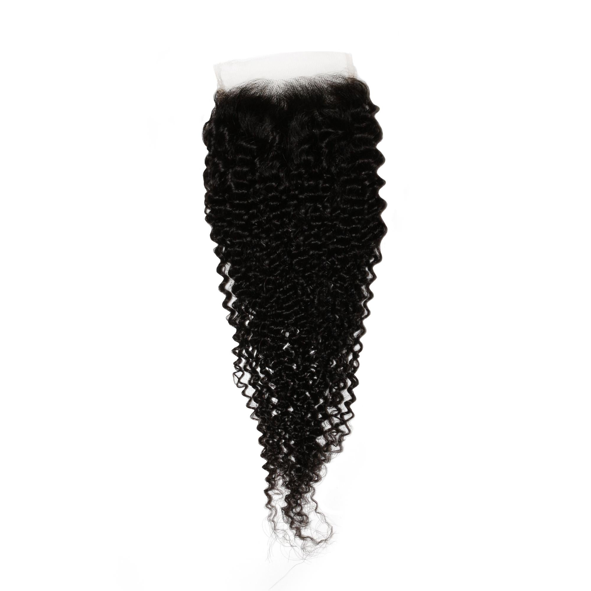 Jerry Curl 4x4 Transparent Lace Human Hair Closure - Private Label
