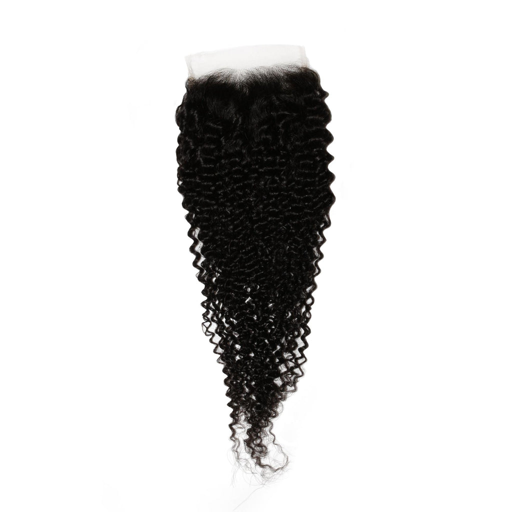 Jerry Curl 4x4 Transparent Lace Human Hair Closure - Private Label
