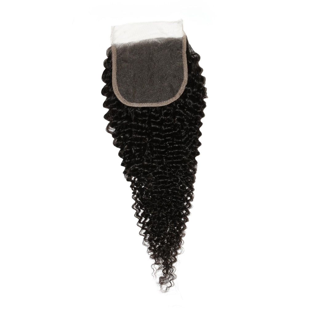 Jerry Curl 4x4 Transparent Lace Human Hair Closure - Private Label