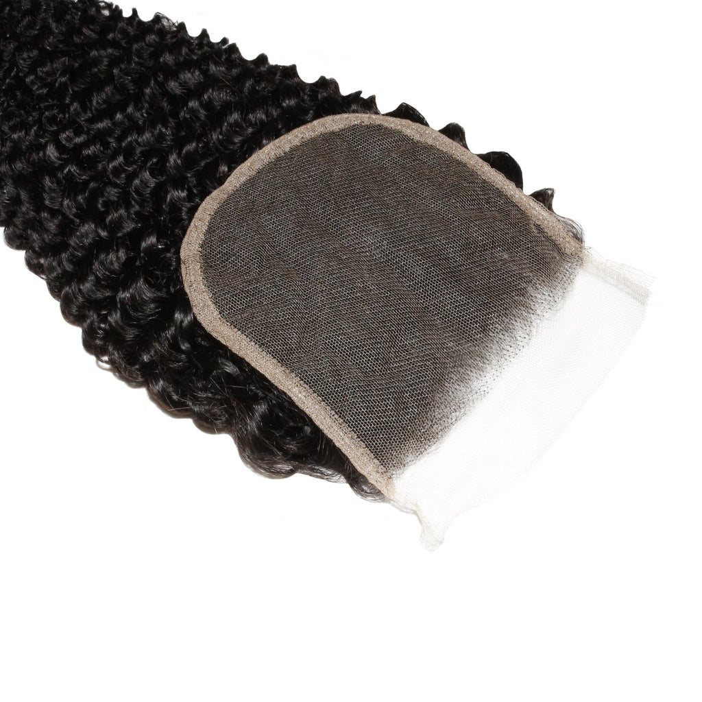Jerry Curl 4x4 Transparent Lace Human Hair Closure - Private Label
