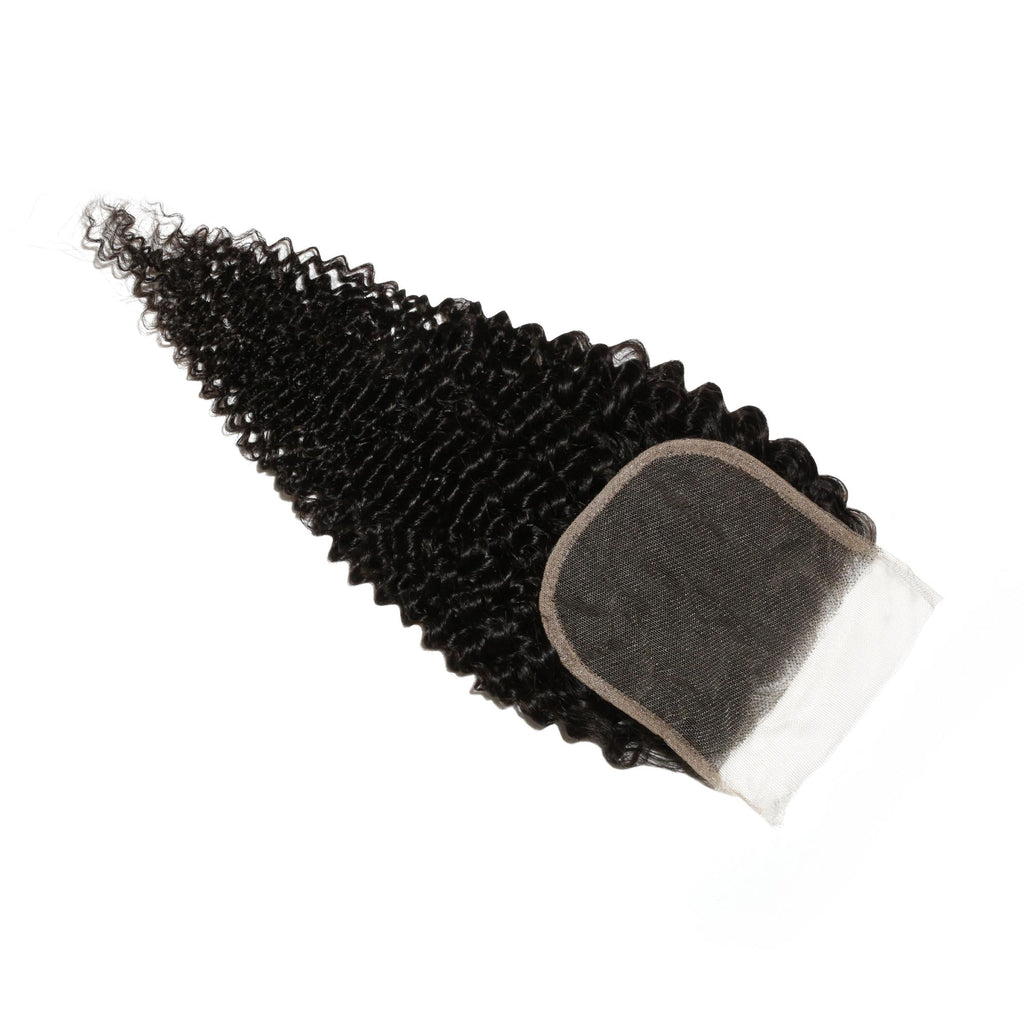 Jerry Curl 4x4 Transparent Lace Human Hair Closure - Private Label
