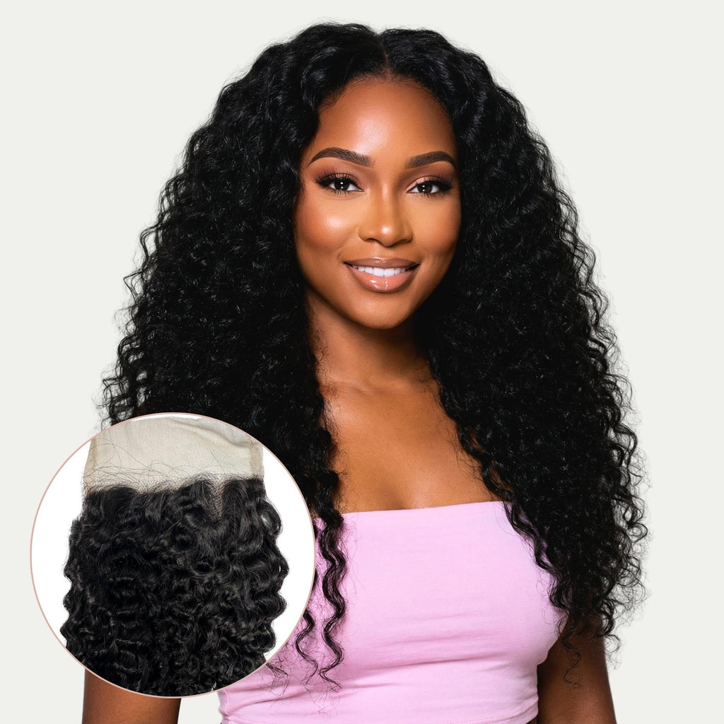 Jerry Curl 4x4 Transparent Lace Human Hair Closure - Private Label