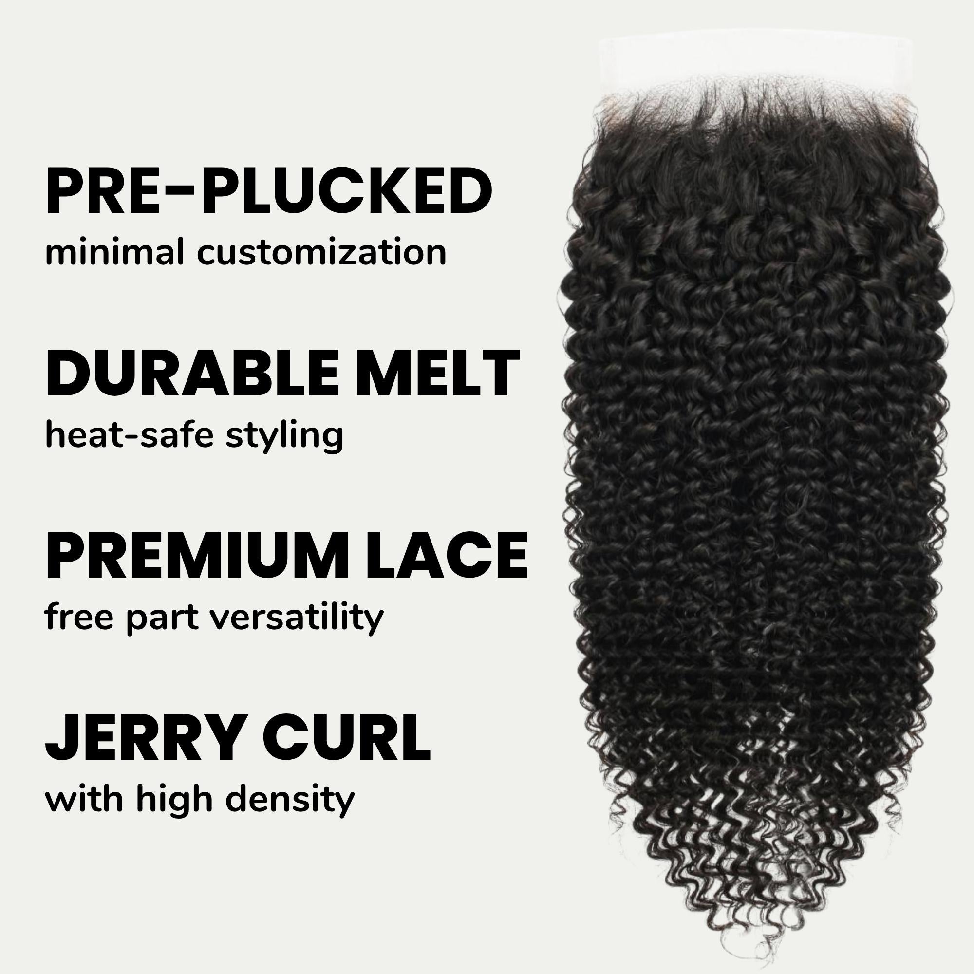 Jerry Curl 5x5 HD Lace Human Hair Closure - Private Label