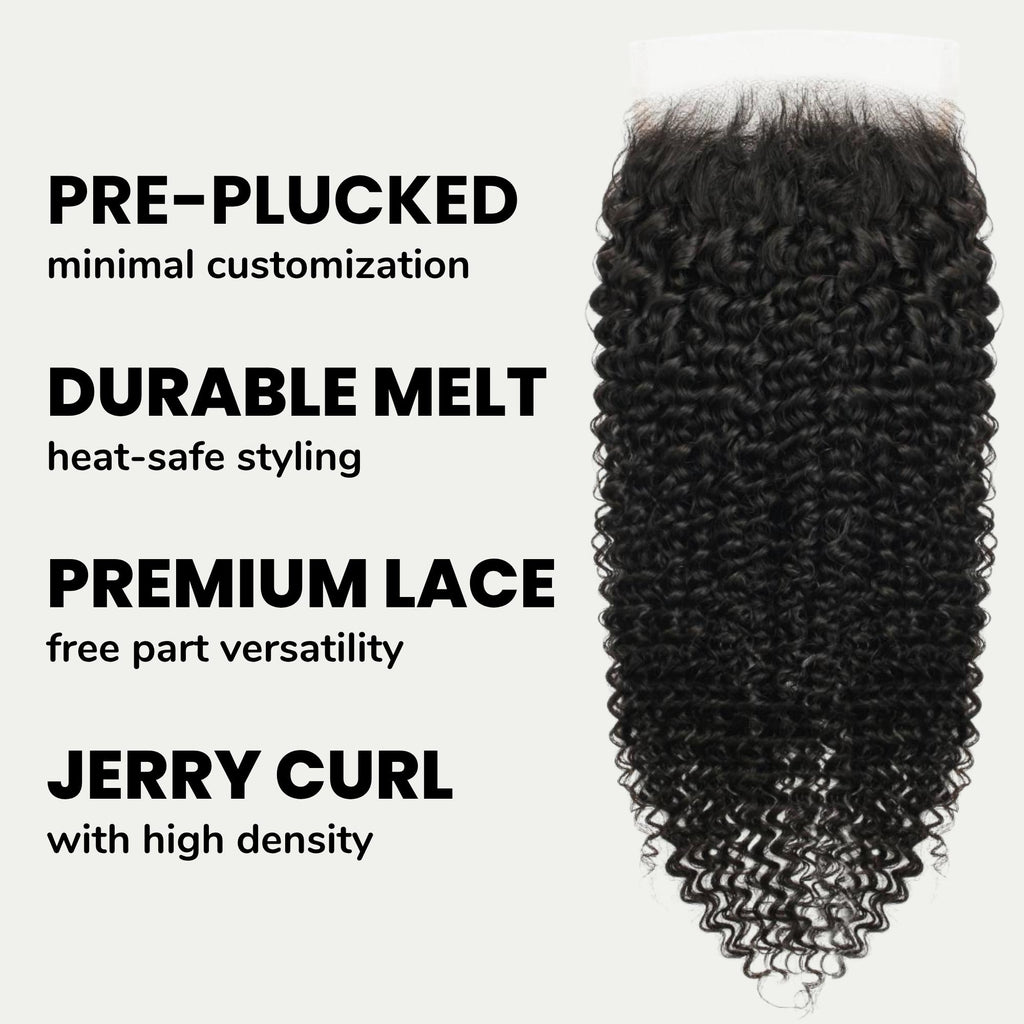 Jerry Curl 5x5 HD Lace Human Hair Closure - Private Label