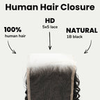 Jerry Curl 5x5 HD Lace Human Hair Closure - Private Label