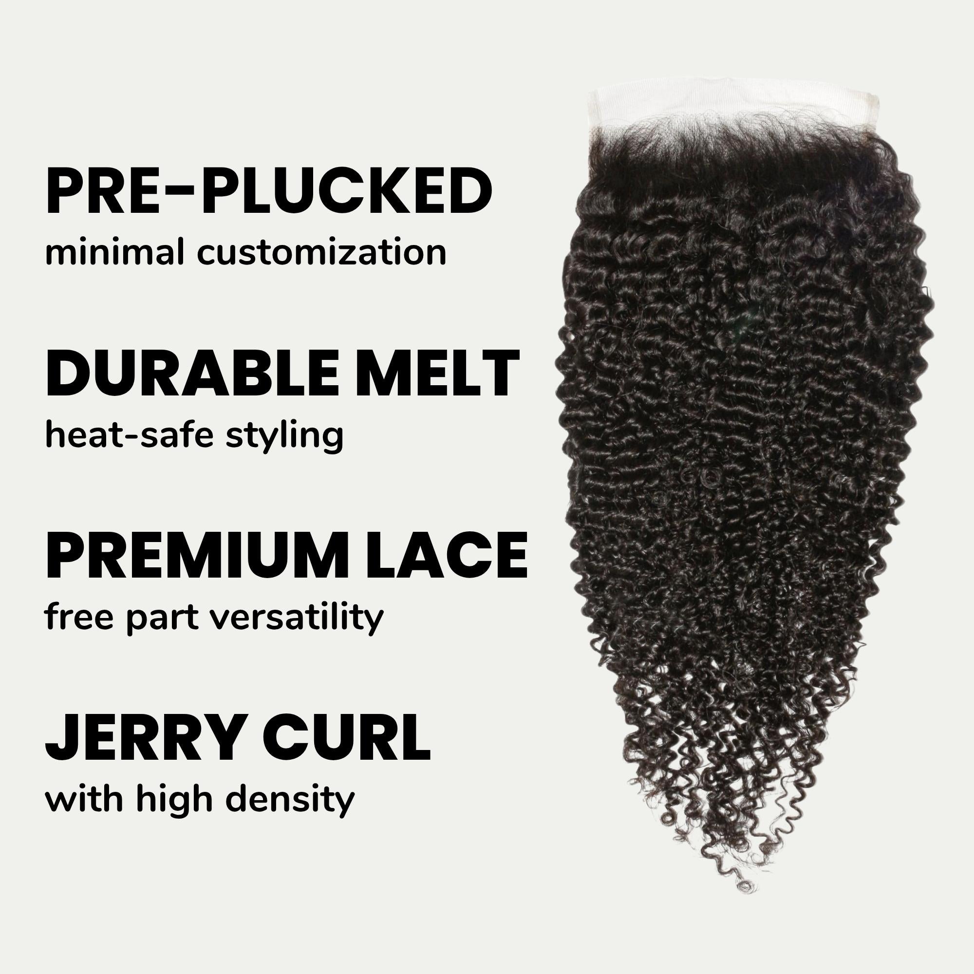 Jerry Curl 6x6 HD Closure | 100% Human Hair – Private Label