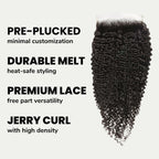 Jerry Curl 6x6 HD Lace Human Hair Closure - Private Label