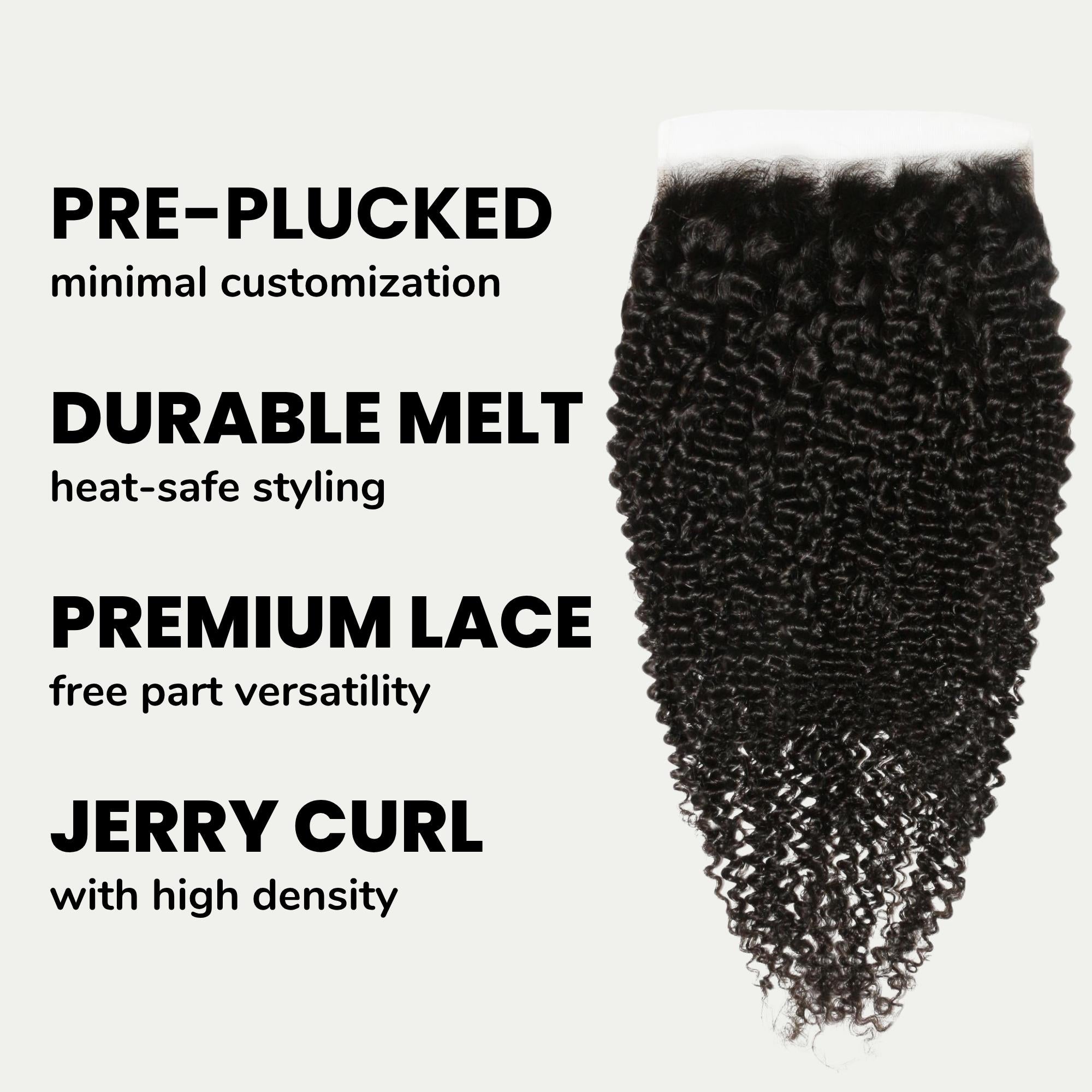 Jerry Curl 7x7 HD Lace Human Hair Closure - Private Label
