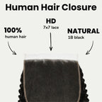 Jerry Curl 7x7 HD Lace Human Hair Closure - Private Label