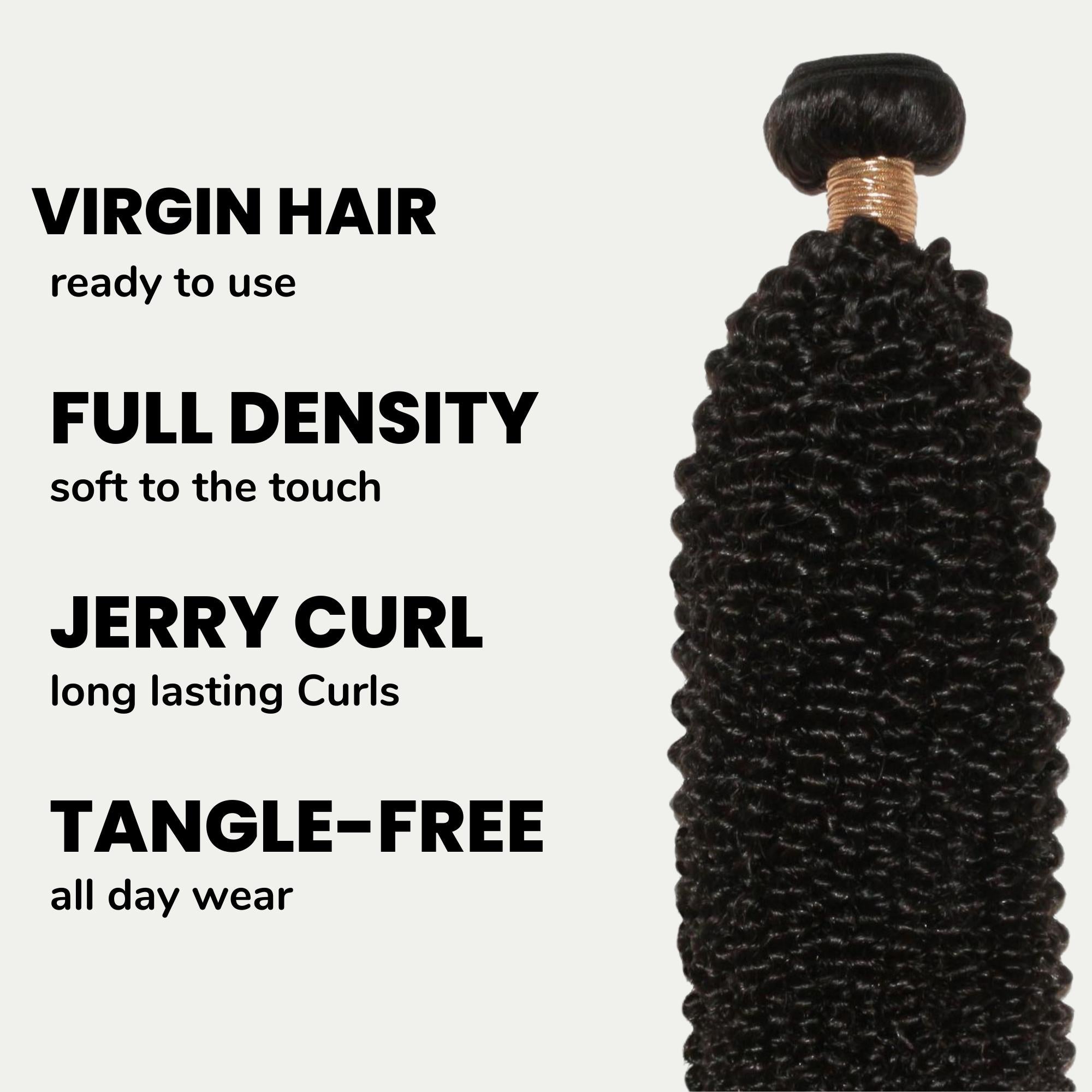 Jerry Curl 100% Human Hair Bundles - Private Label