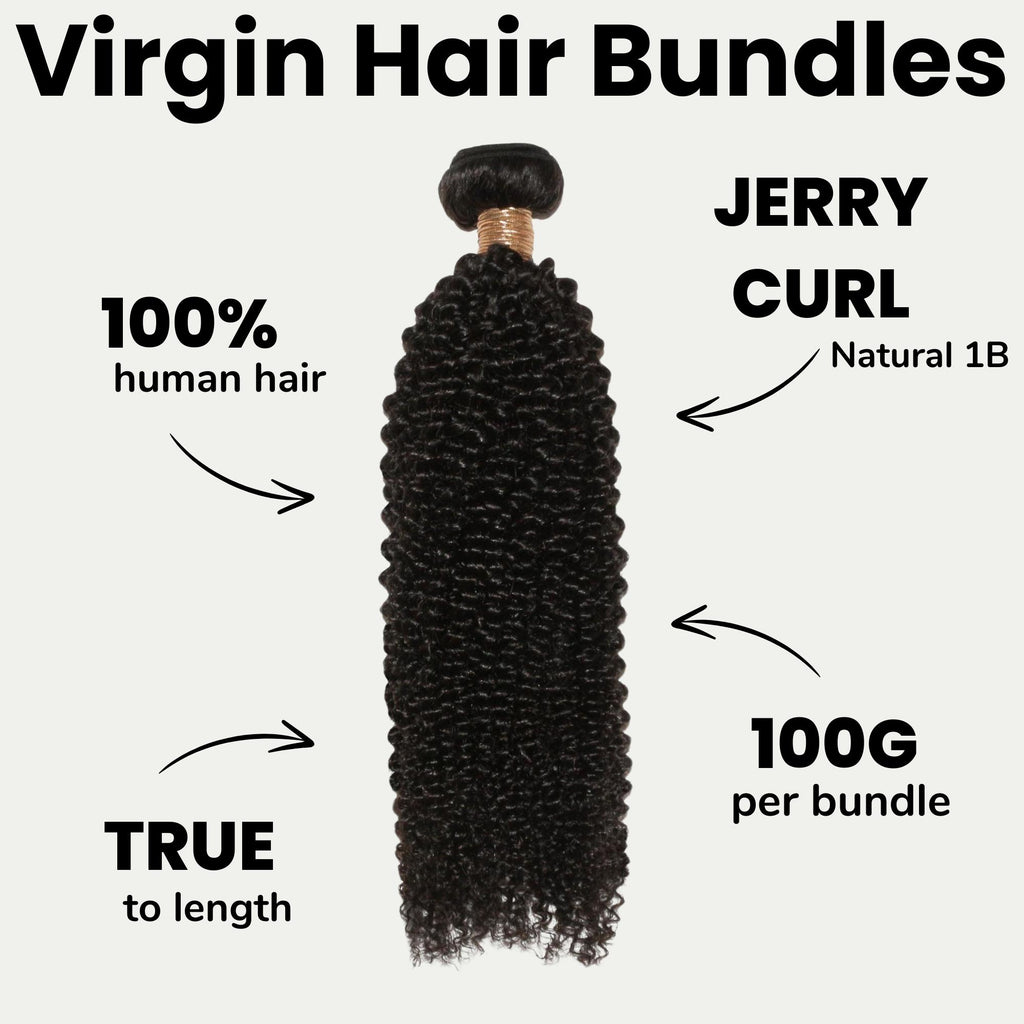 Jerry Curl 100% Human Hair Bundles - Private Label