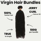 Jerry Curl 100% Human Hair Bundles - Private Label