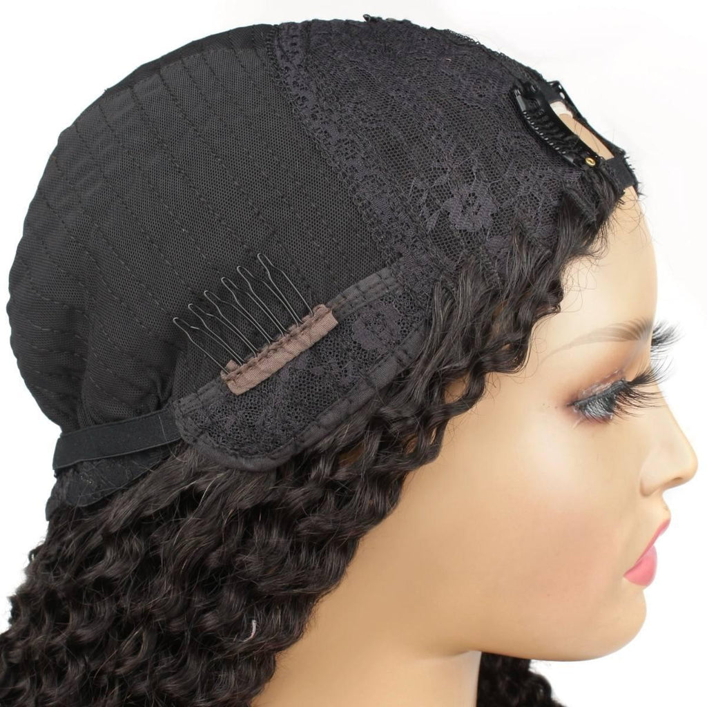 Jerry Curl V Part 100% Human Hair Wig - Private Label