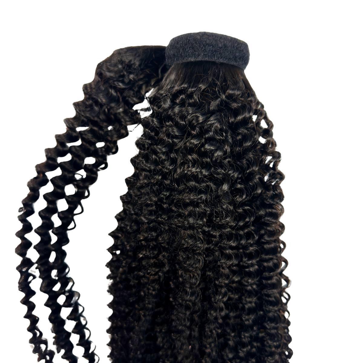 Jerry Curl 100% Human Hair Ponytail Extension - Private Label