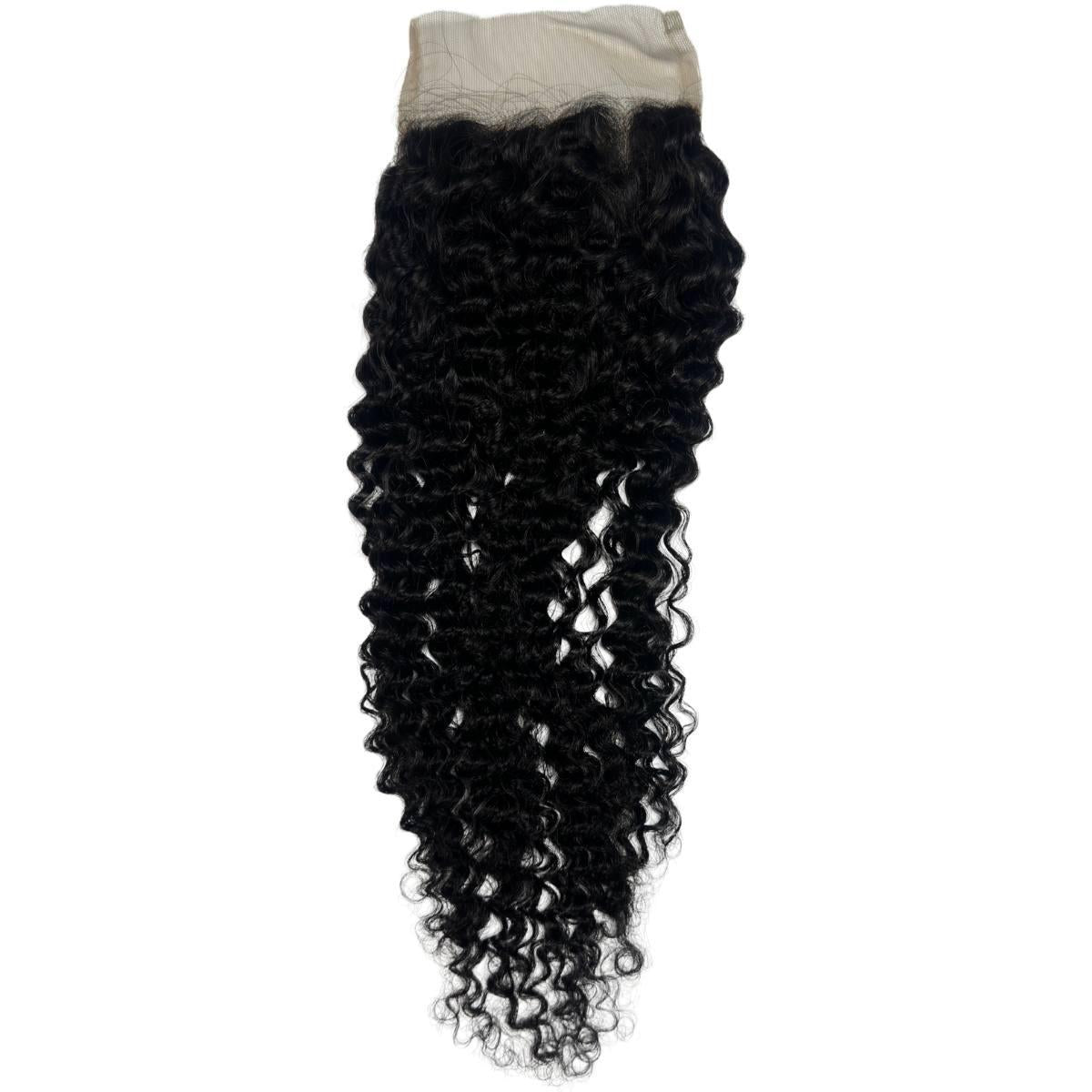 Jerry Curl 4x4 Transparent Lace Human Hair Closure - Private Label