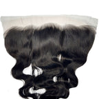 Jet Black Body Wave 13x4 HD Lace Human Hair Frontal - Private Label
