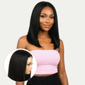 Jet Black 2x6 HD Lace Closure 100% Human Hair Bob Wig - Private Label