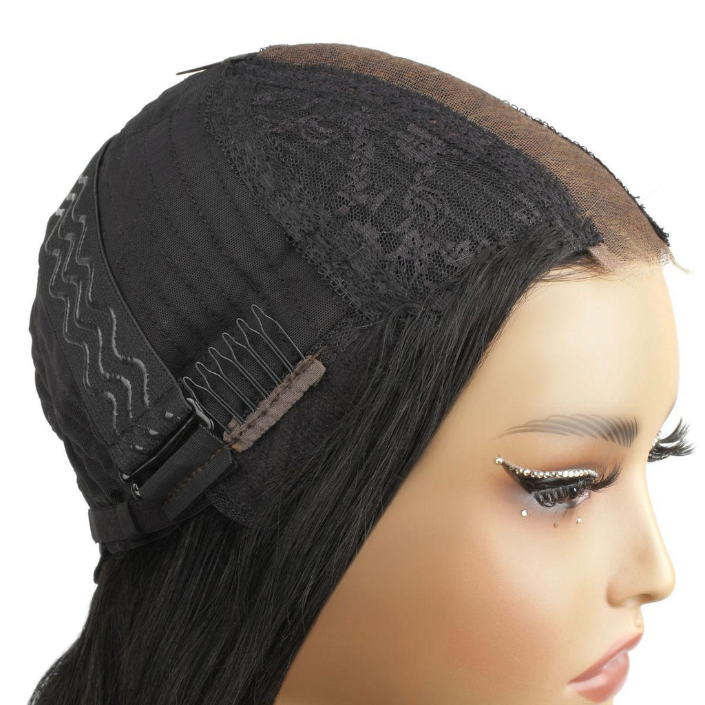 Jet Black 2x6 HD Lace Closure 100% Human Hair Bob Wig - Private Label