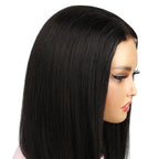 Jet Black 2x6 HD Lace Closure 100% Human Hair Bob Wig - Private Label