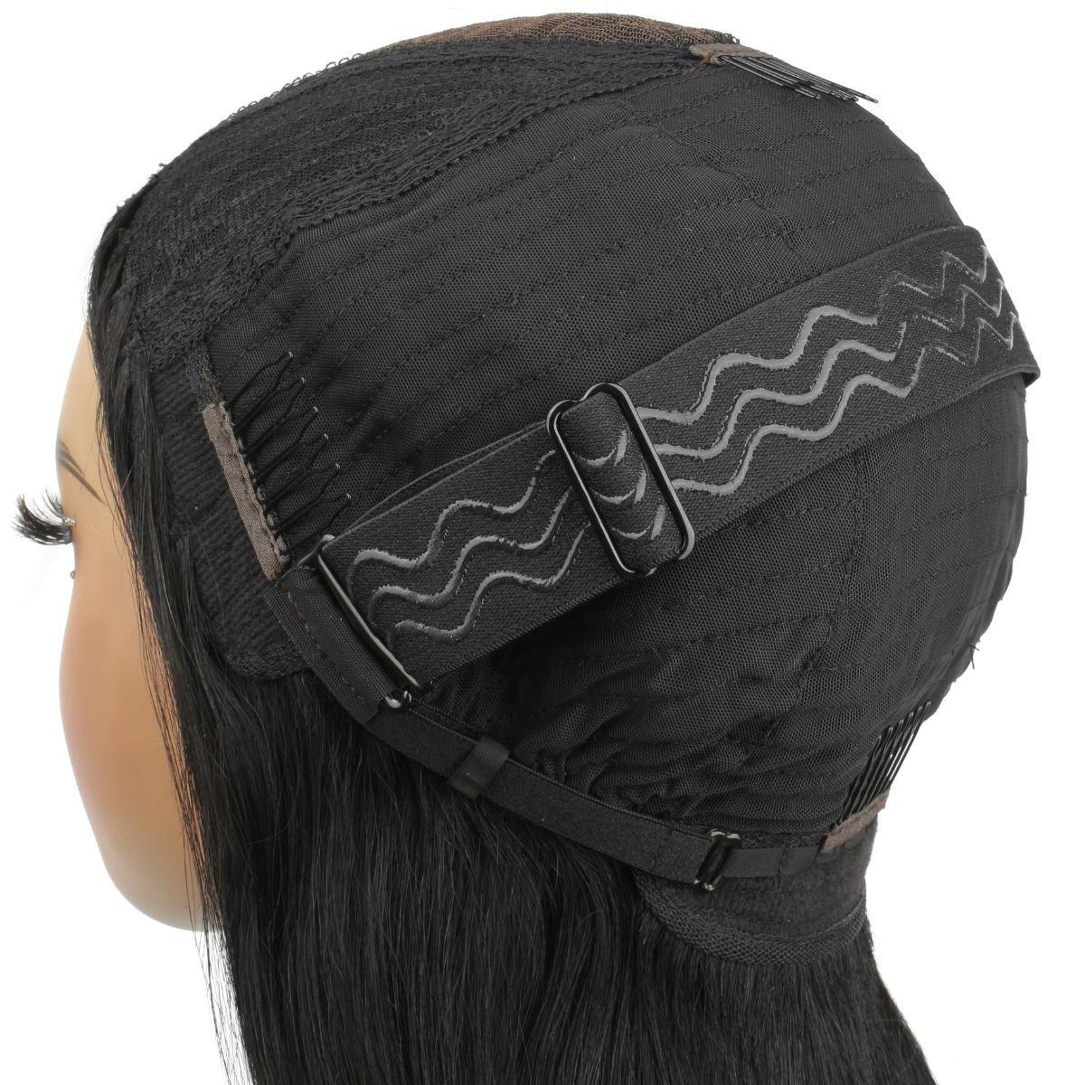 Jet Black 2x6 HD Lace Closure 100% Human Hair Bob Wig