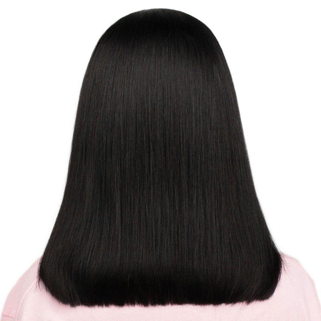 Jet Black 2x6 HD Lace Closure 100% Human Hair Bob Wig - Private Label