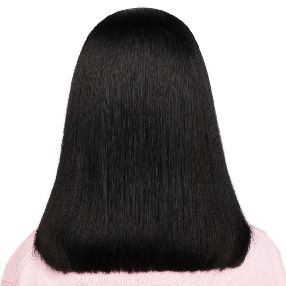 Jet Black 2x6 HD Lace Closure 100% Human Hair Bob Wig - Private Label