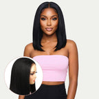 Jet Black 5x5 HD Lace Closure 100% Human Hair Bob Wig - Private Label