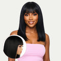 Jet Black Bang Bob 100% Human Hair Wig - Private Label