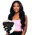 Jet Black Body Wave 13x4 HD Lace Human Hair Frontal - Private Label