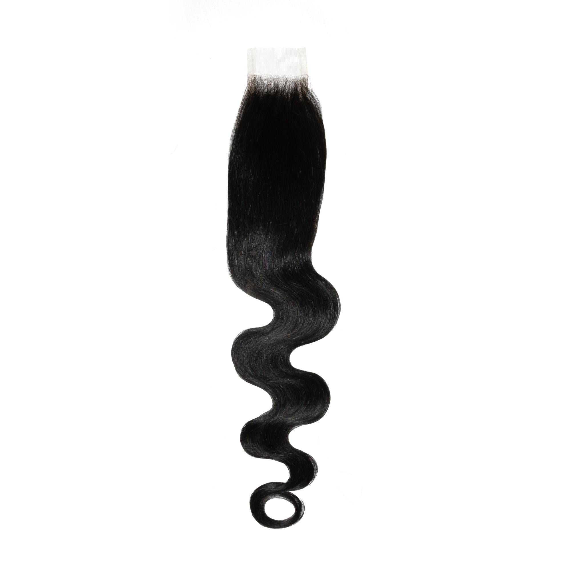 Jet Black Body Wave 2x6 HD Lace 100% Human Hair Closure - Private Label