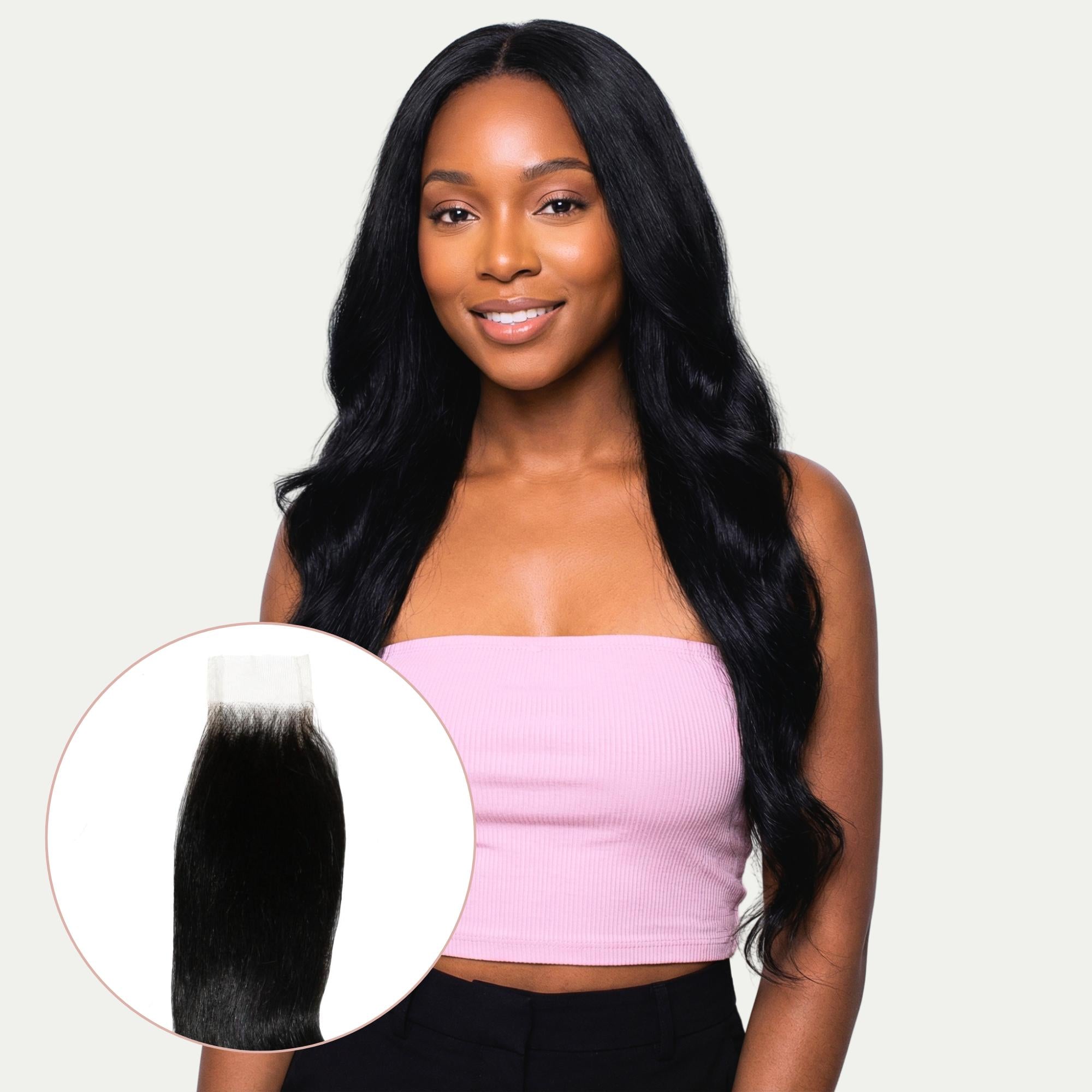 Jet Black Body Wave 2x6 HD Lace 100% Human Hair Closure - Private Label