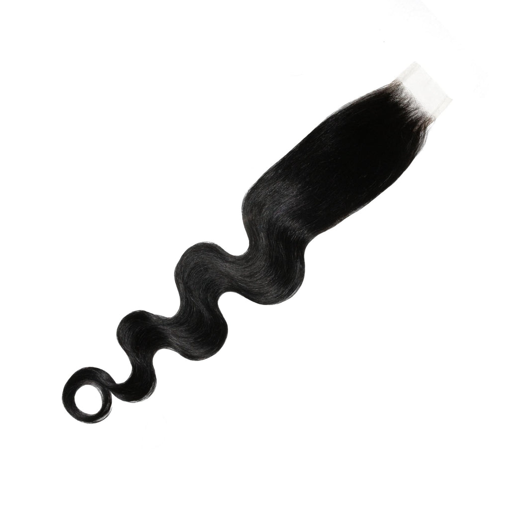 Jet Black Body Wave 2x6 HD Lace 100% Human Hair Closure - Private Label