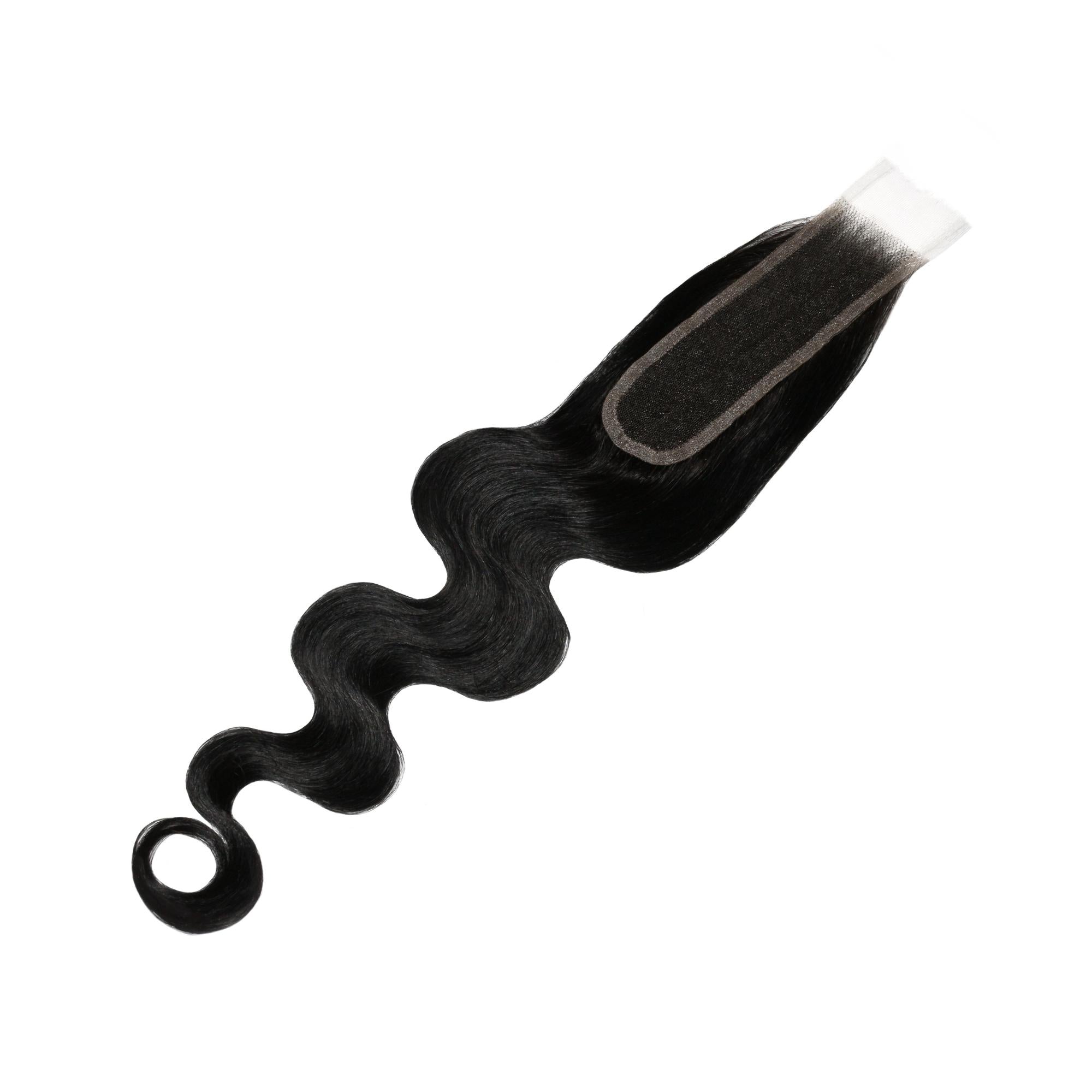 Jet Black Body Wave 2x6 HD Lace 100% Human Hair Closure - Private Label