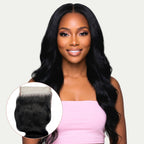 Jet Black Body Wave 4x4 HD Lace Human Hair Closure - Private Label
