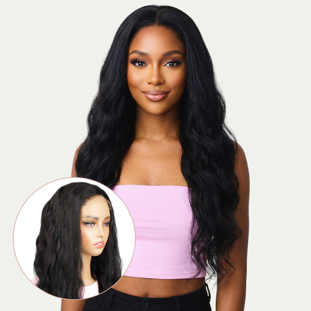 Jet Black Body Wave 5x5 HD Closure Wig - Private Label