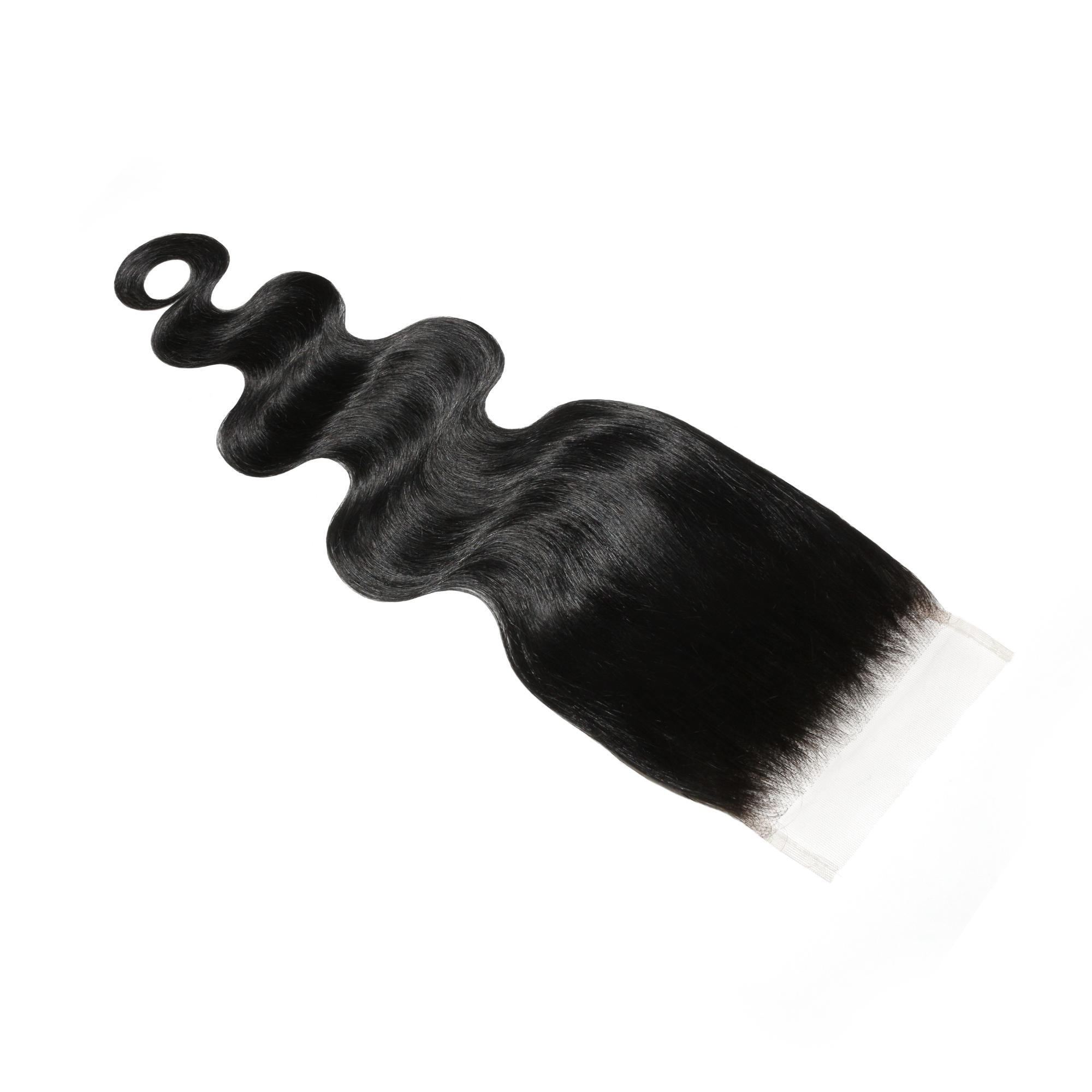 Jet Black Body Wave 5x5 HD Lace Human Hair Closure - Private Label
