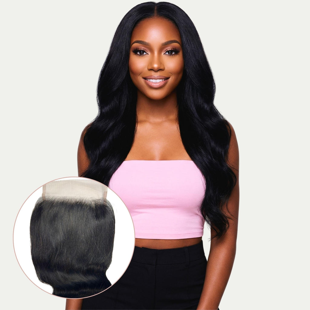 Jet Black Body Wave 5x5 HD Lace Human Hair Closure - Private Label
