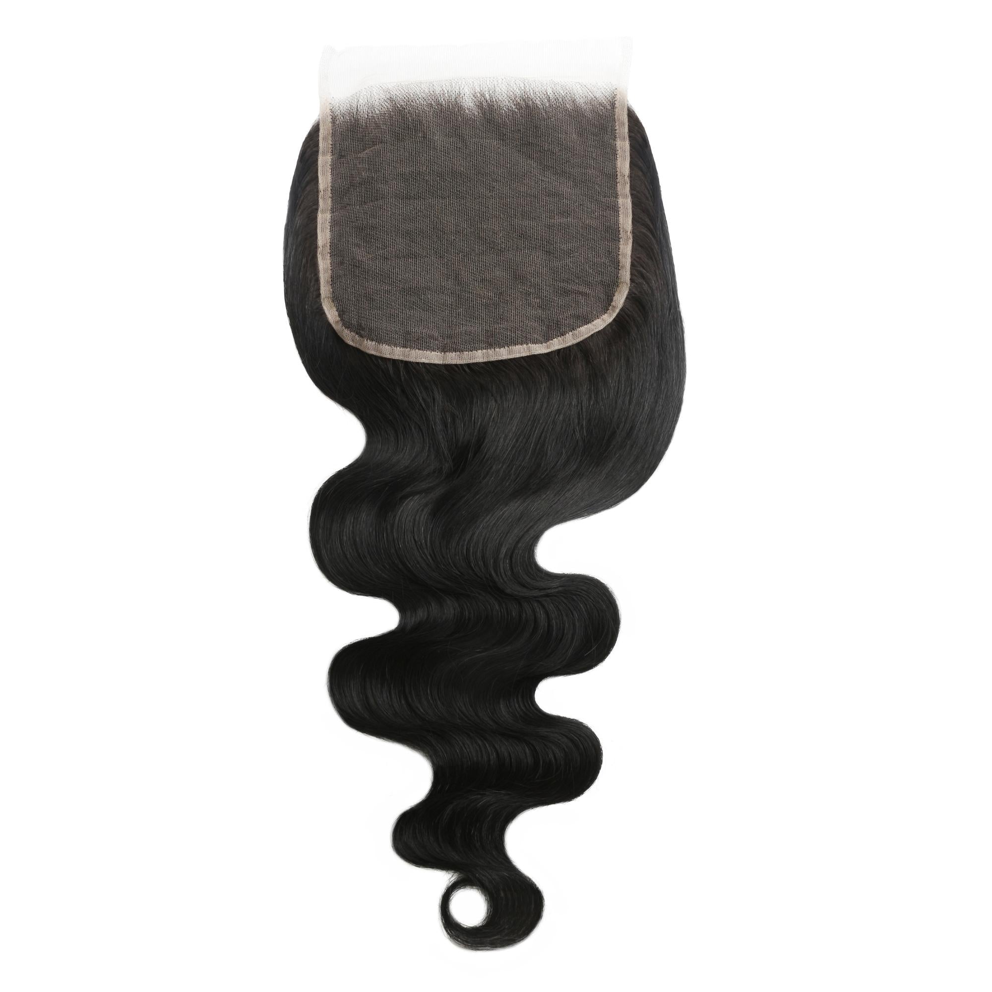 Jet Black Body Wave 6x6 HD Lace Human Hair Closure - Private Label