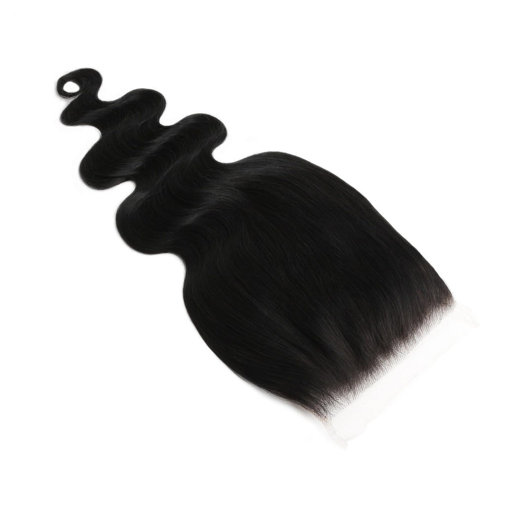 Jet Black Body Wave 6x6 HD Lace Human Hair Closure - Private Label