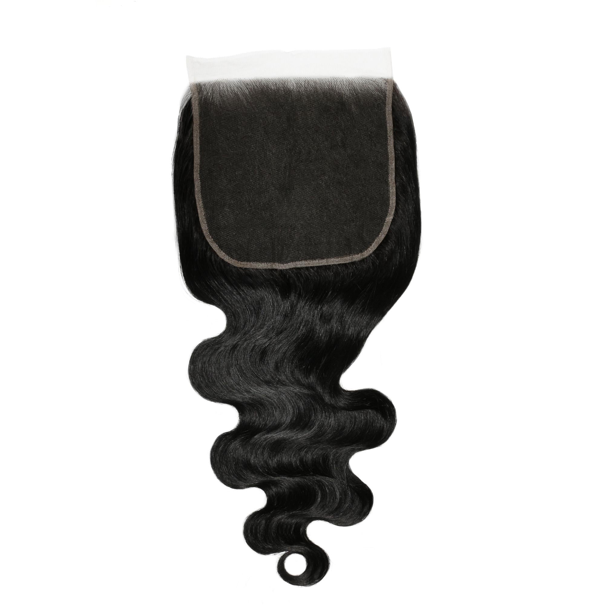 Jet Black Body Wave 7x7 HD Lace Human Hair Closure - Private Label