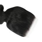 Jet Black Body Wave 7x7 HD Lace Human Hair Closure - Private Label