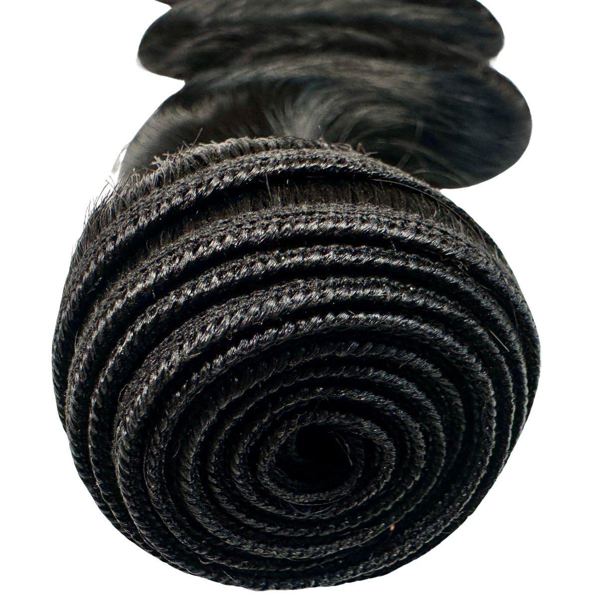 Jet Black Body Wave 100% Human Hair Bundles - Private Label